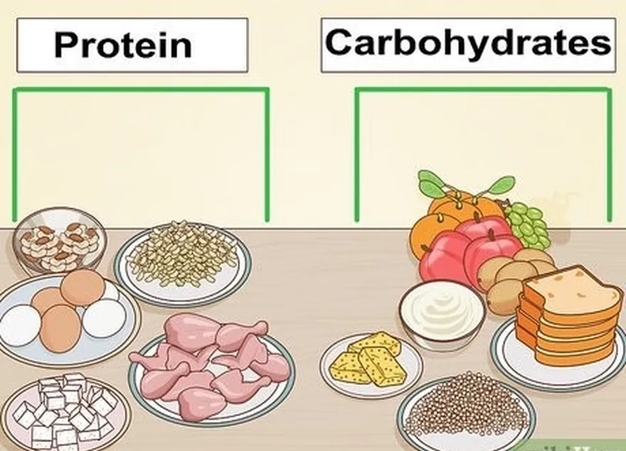 étape 2 mangez beaucoup de protéines et d'hydrates de carbone.