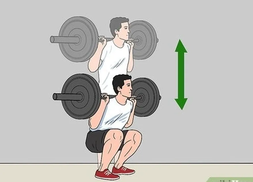 étape 4 faites des squats avec haltères pour renforcer vos jambes et le bas du dos.