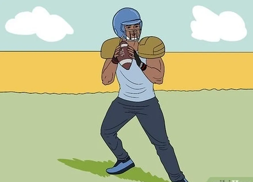 étape 2 travaillez vos drops et faites des exercices de lancer pour vous entraîner à devenir quarterback.