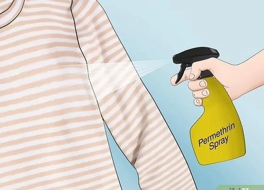 étape 2 traitez vos vêtements et votre équipement avec un spray à la perméthrine à 0,5 %.