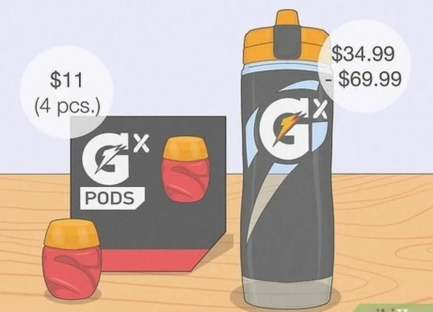 étape 6 combien coûtent les gatorade pods et la gx bottle ?