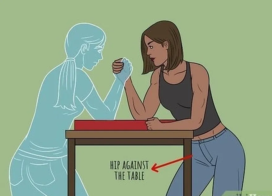 étape 2 positionnez votre corps de façon à ce que votre hanche touche la table, mais pas tout votre ventre.