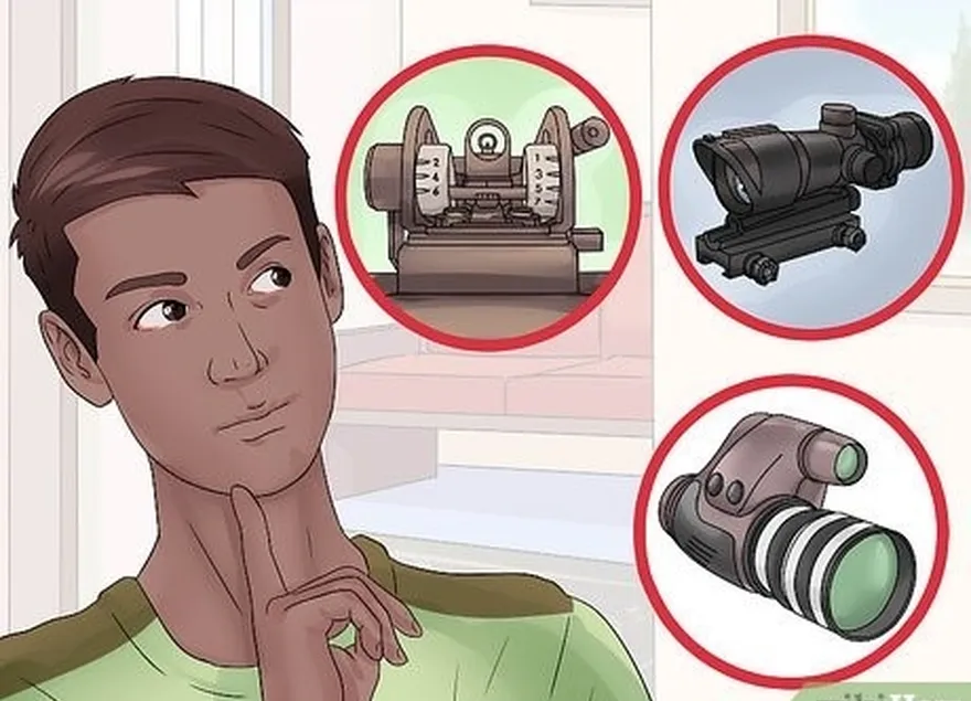 étape 1 choisissez le type d'optique ou de viseur à utiliser.